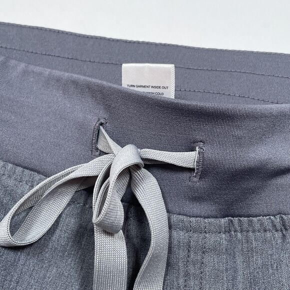 FIGS Zamora Jogger Scrub Pants Women Medium Gray High Waist Medical Cargo Pocket - Picture 6 of 10